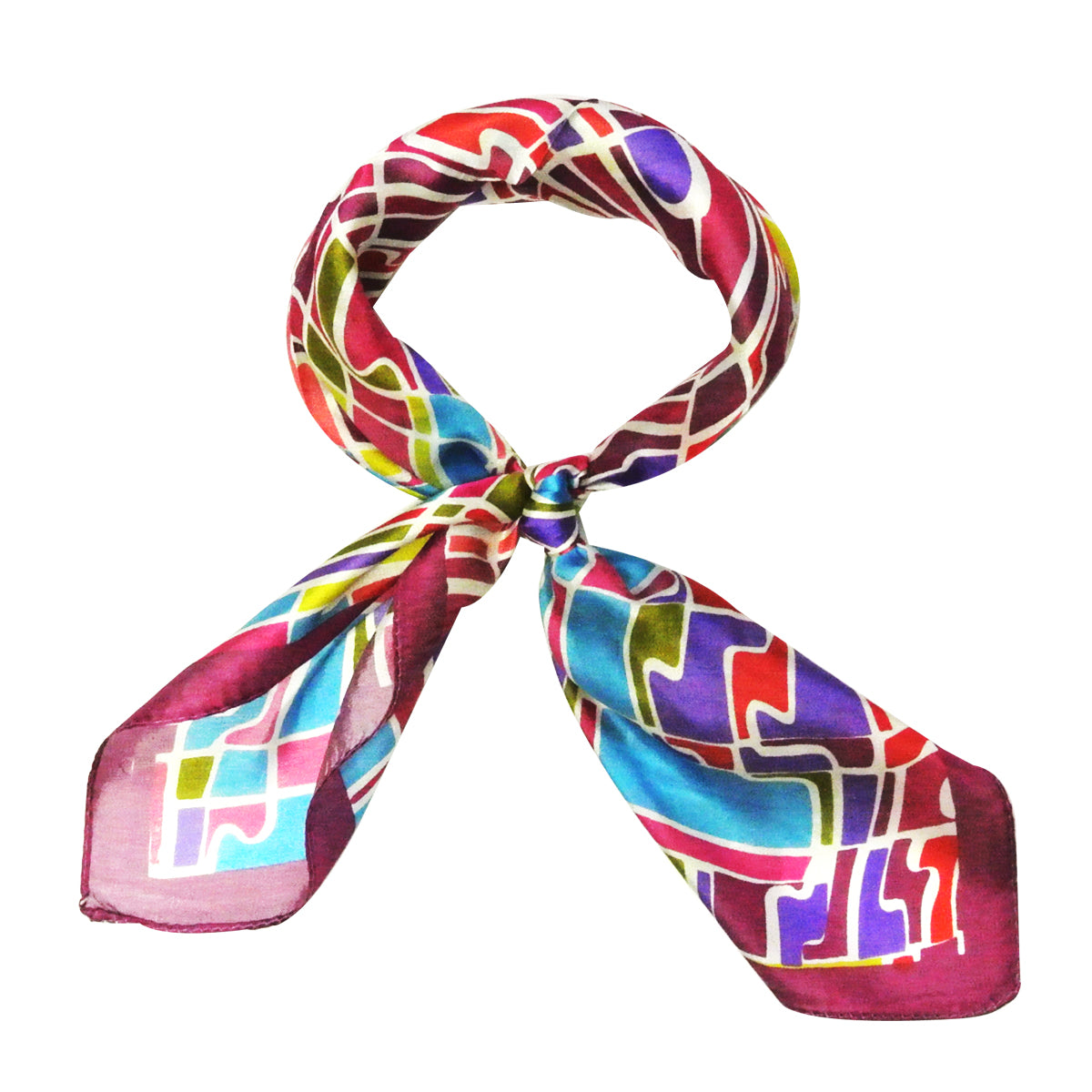 Wrapables 100% Silk Neckerchief Square Scarf