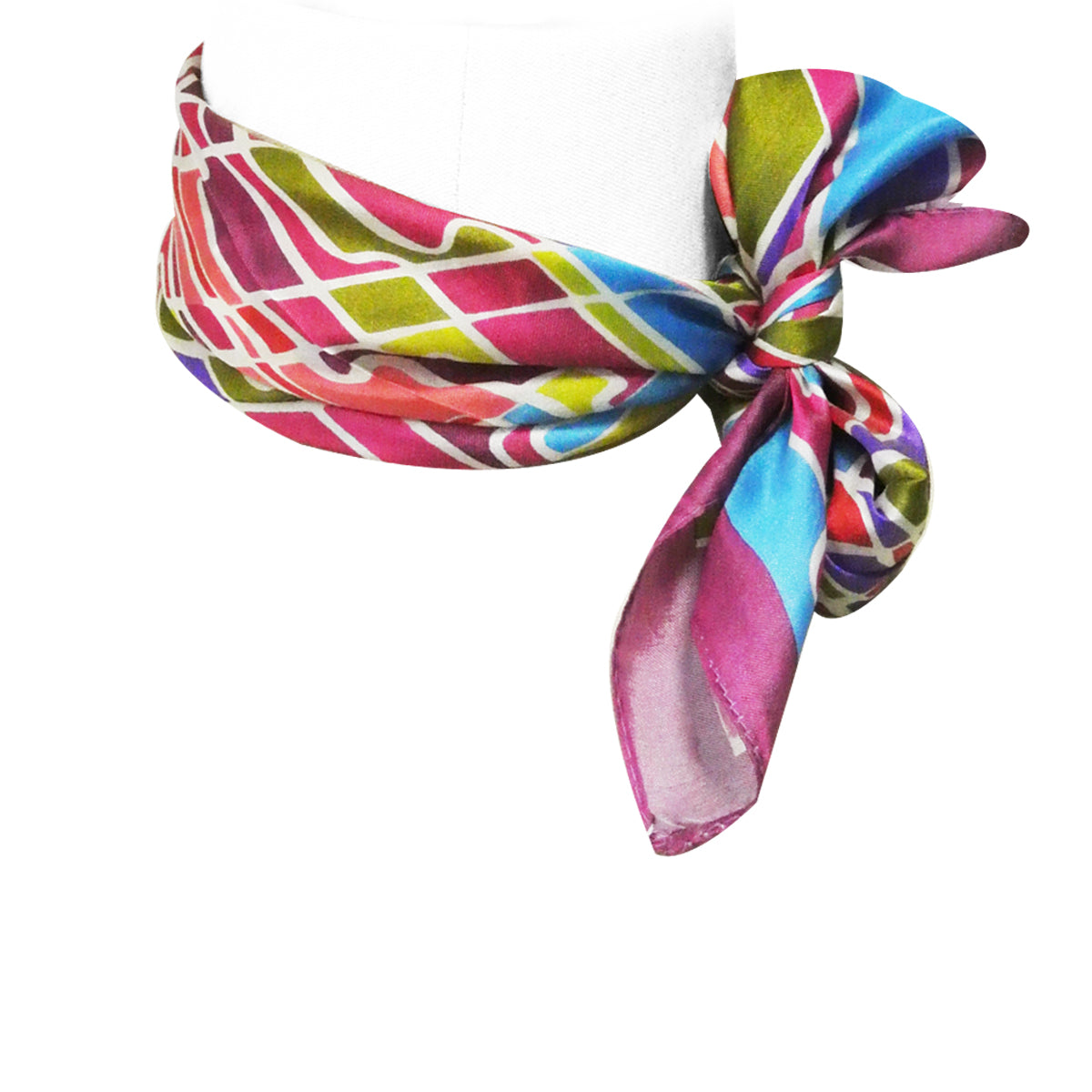 Wrapables 100% Silk Neckerchief Square Scarf
