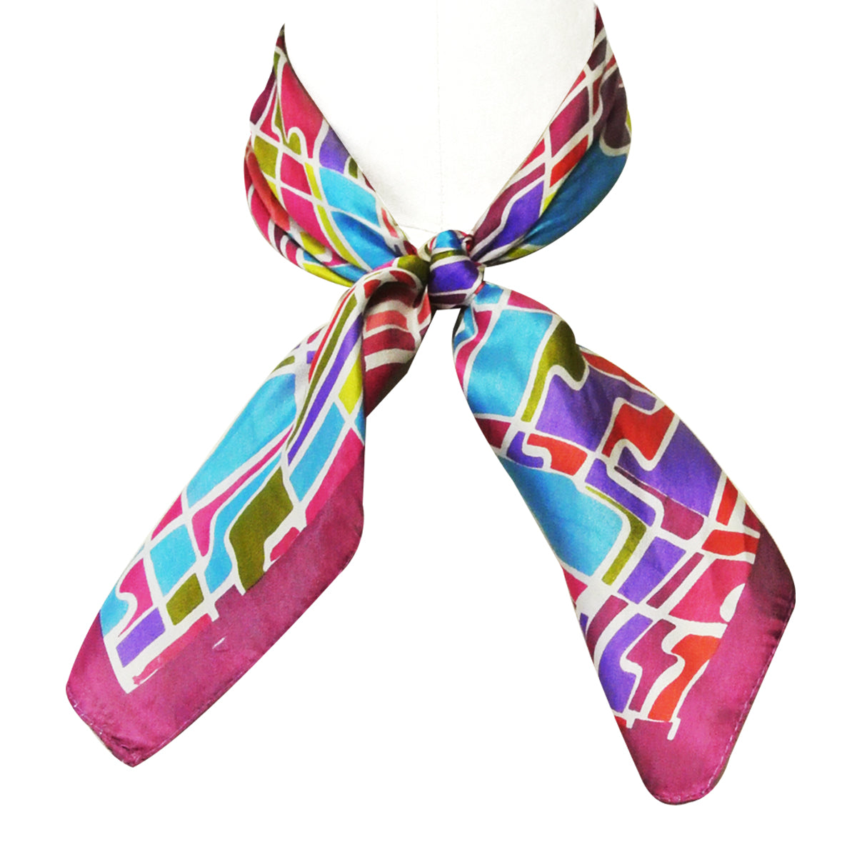 Wrapables 100% Silk Neckerchief Square Scarf