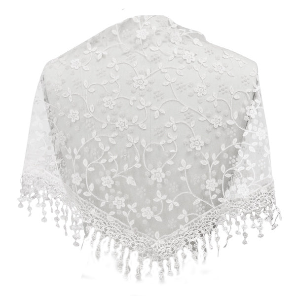 Wrapables Embroidered Floral Lace Triangle Scarf Shawl