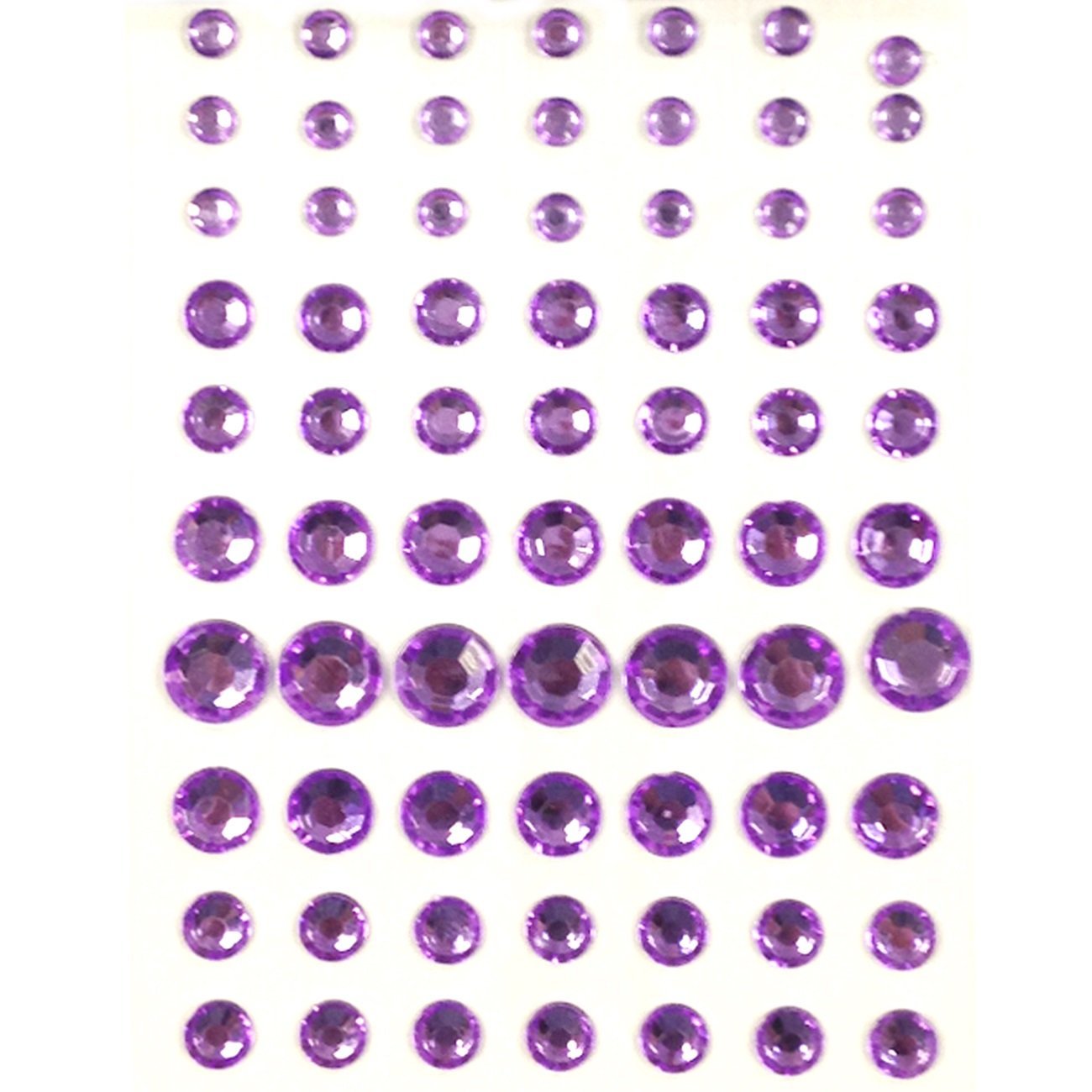 Wrapables 91 Pieces Crystal Diamond Sticker Adhesive Rhinestones 4/6/8/12mm
