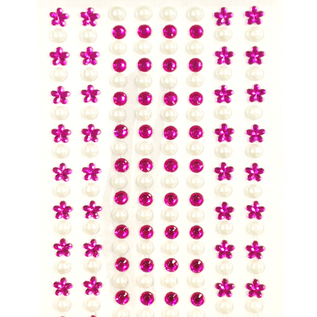 Wrapables 164 pieces Crystal Flower and Pearl Stickers Adhesive Rhinestones