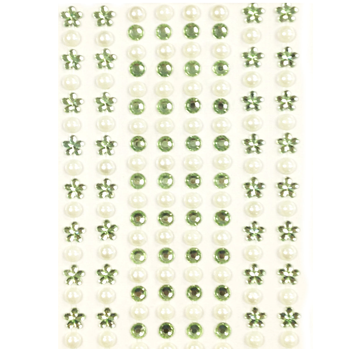 Wrapables 164 pieces Crystal Flower and Pearl Stickers Adhesive Rhinestones