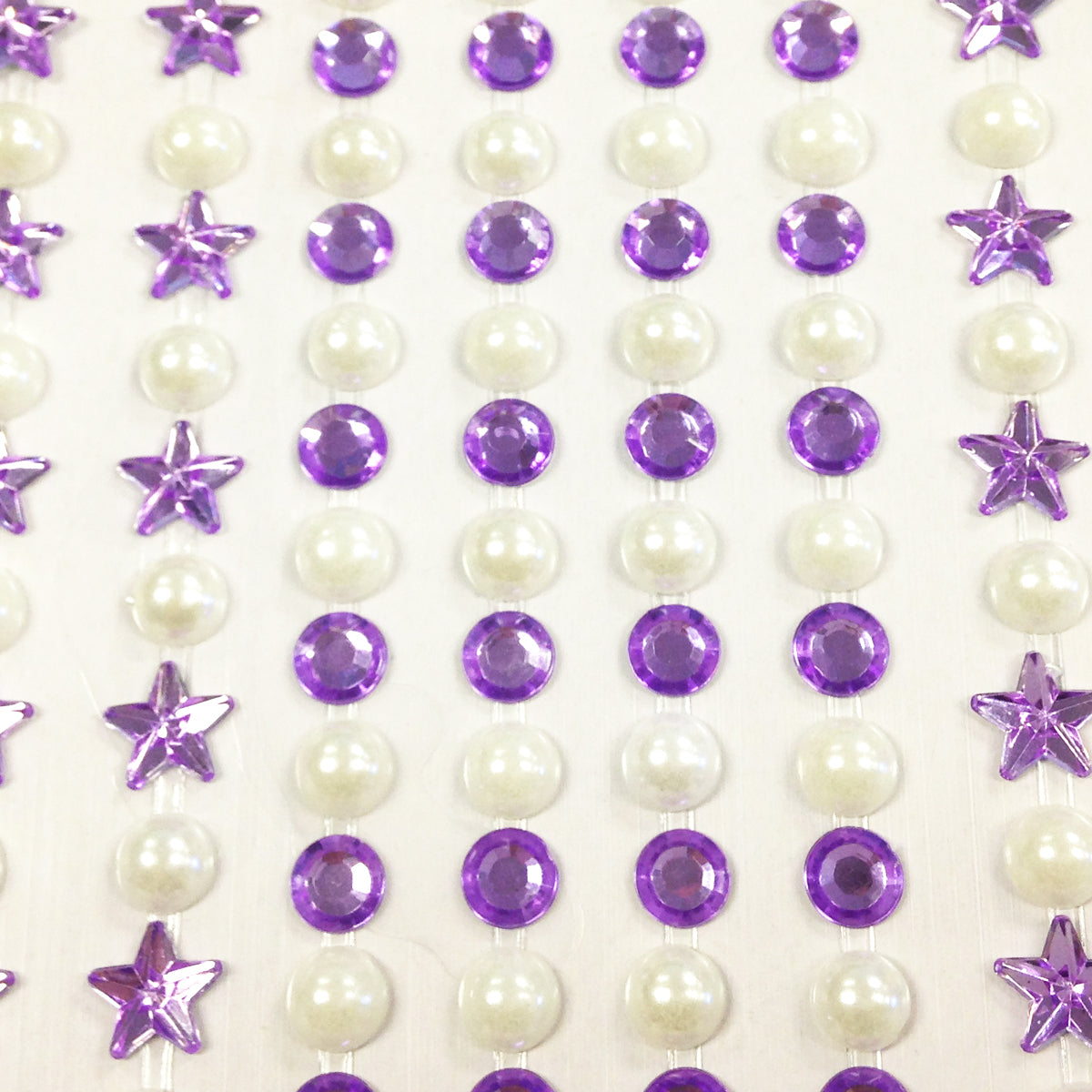 Wrapables 164 pieces Crystal Star and Pearl Stickers Adhesive Rhinestones