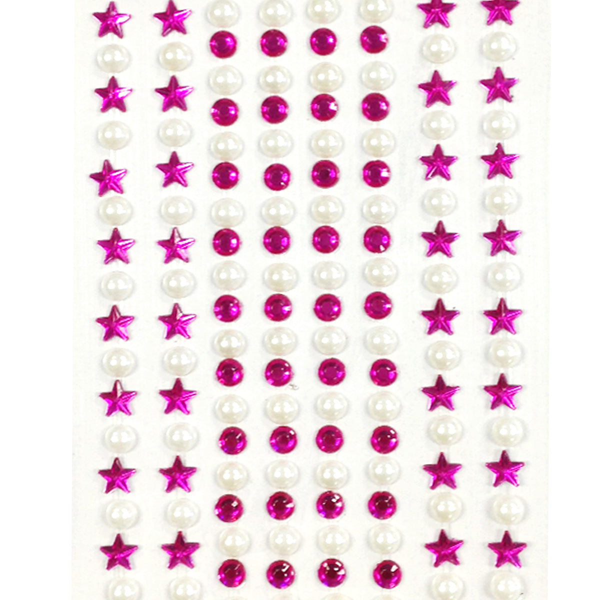 Wrapables 164 pieces Crystal Star and Pearl Stickers Adhesive Rhinestones