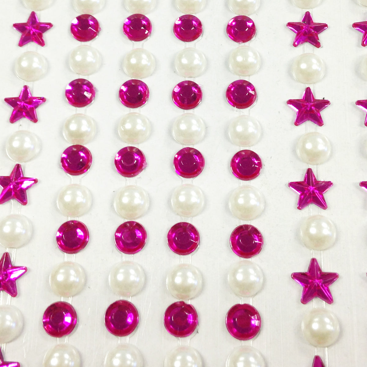 Wrapables 164 pieces Crystal Star and Pearl Stickers Adhesive Rhinestones