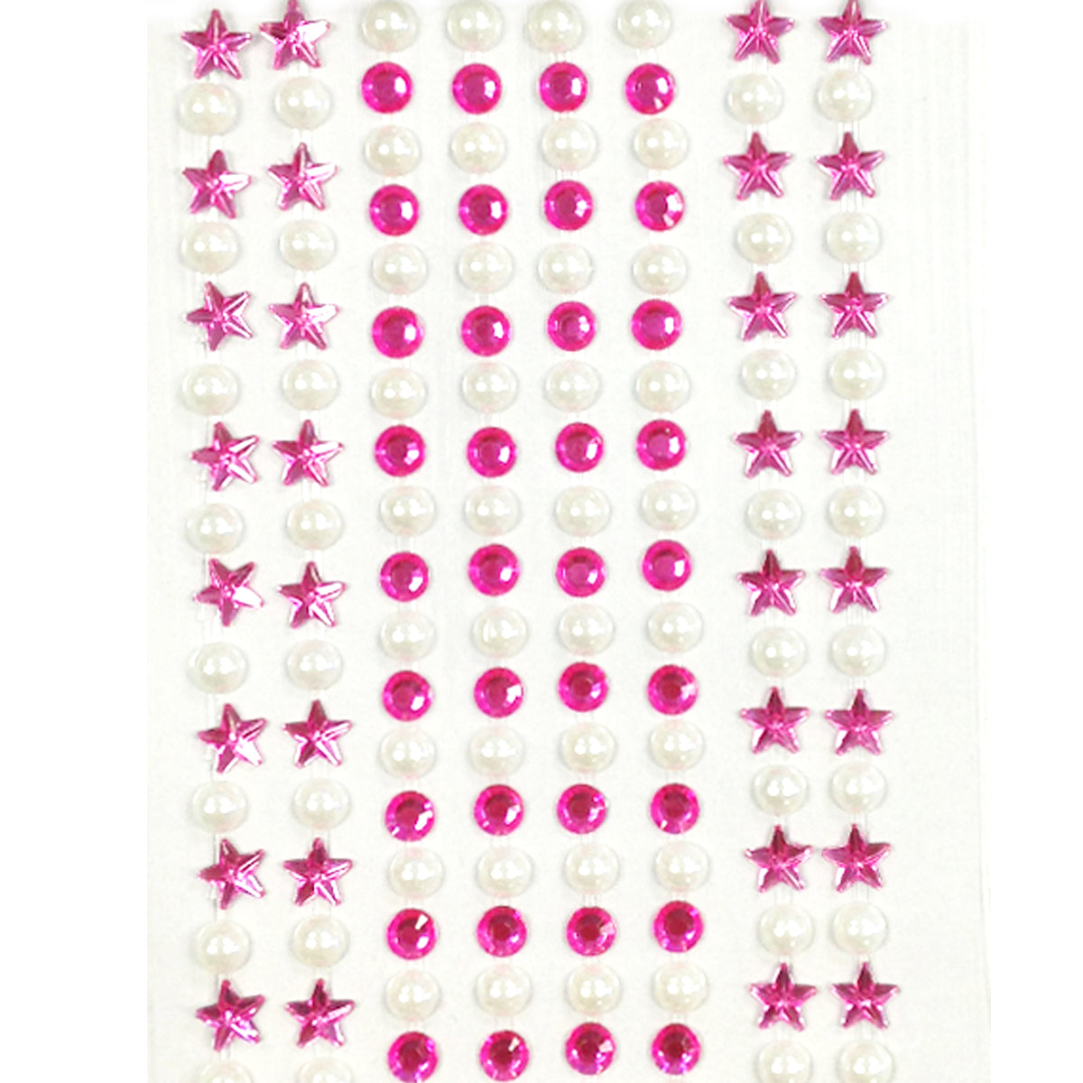 Wrapables 164 pieces Crystal Star and Pearl Stickers Adhesive Rhinestones