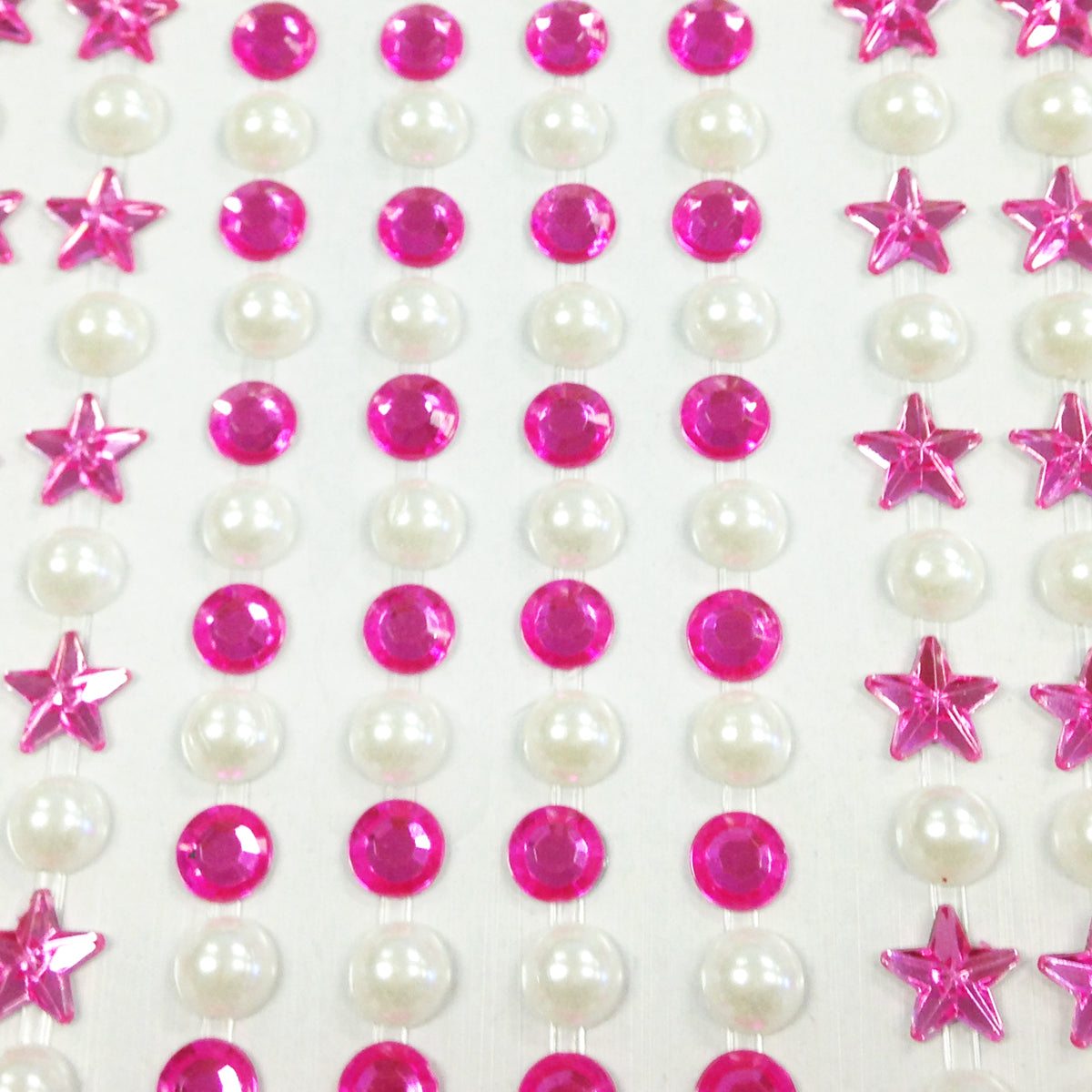Wrapables 164 pieces Crystal Star and Pearl Stickers Adhesive Rhinestones