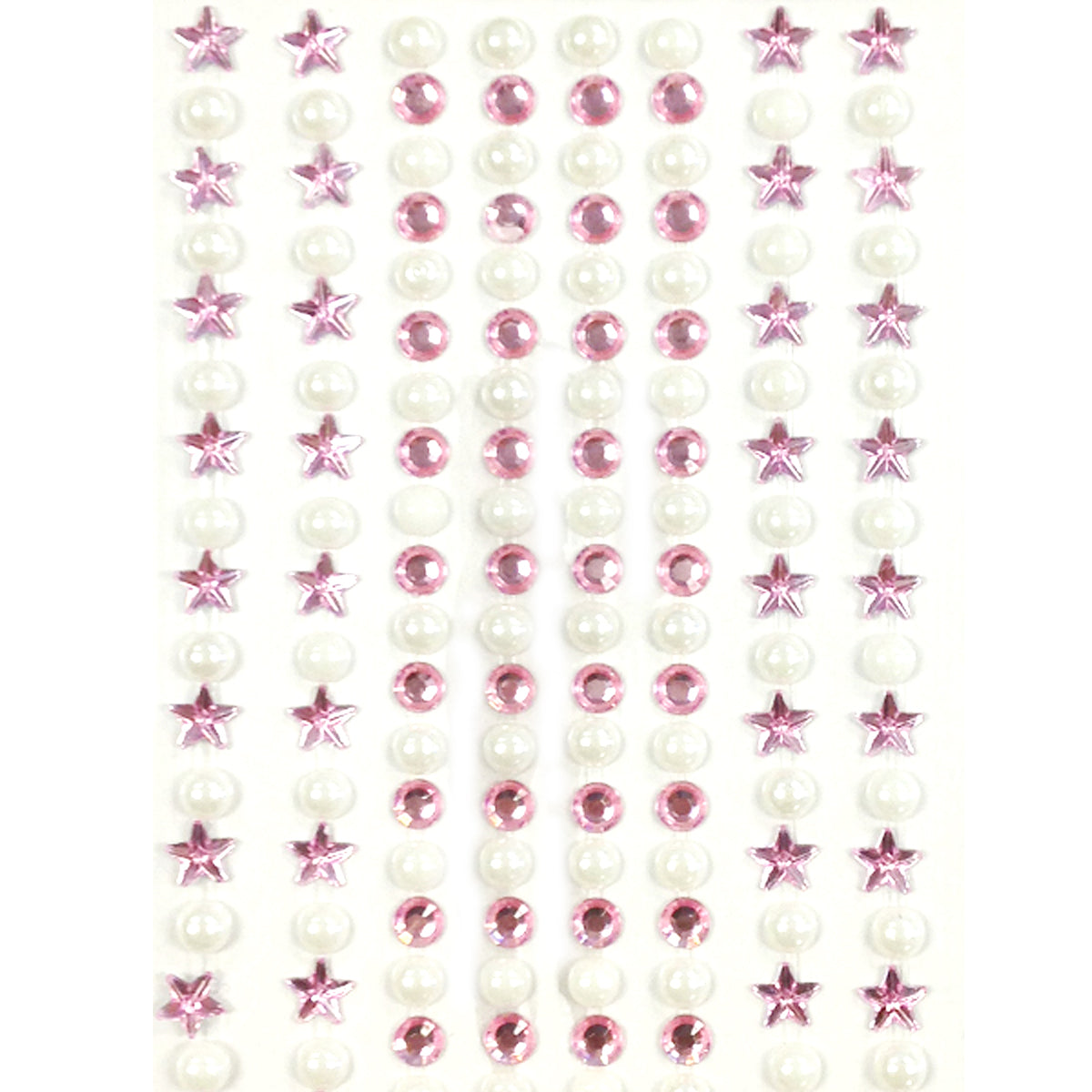 Wrapables 164 pieces Crystal Star and Pearl Stickers Adhesive Rhinestones