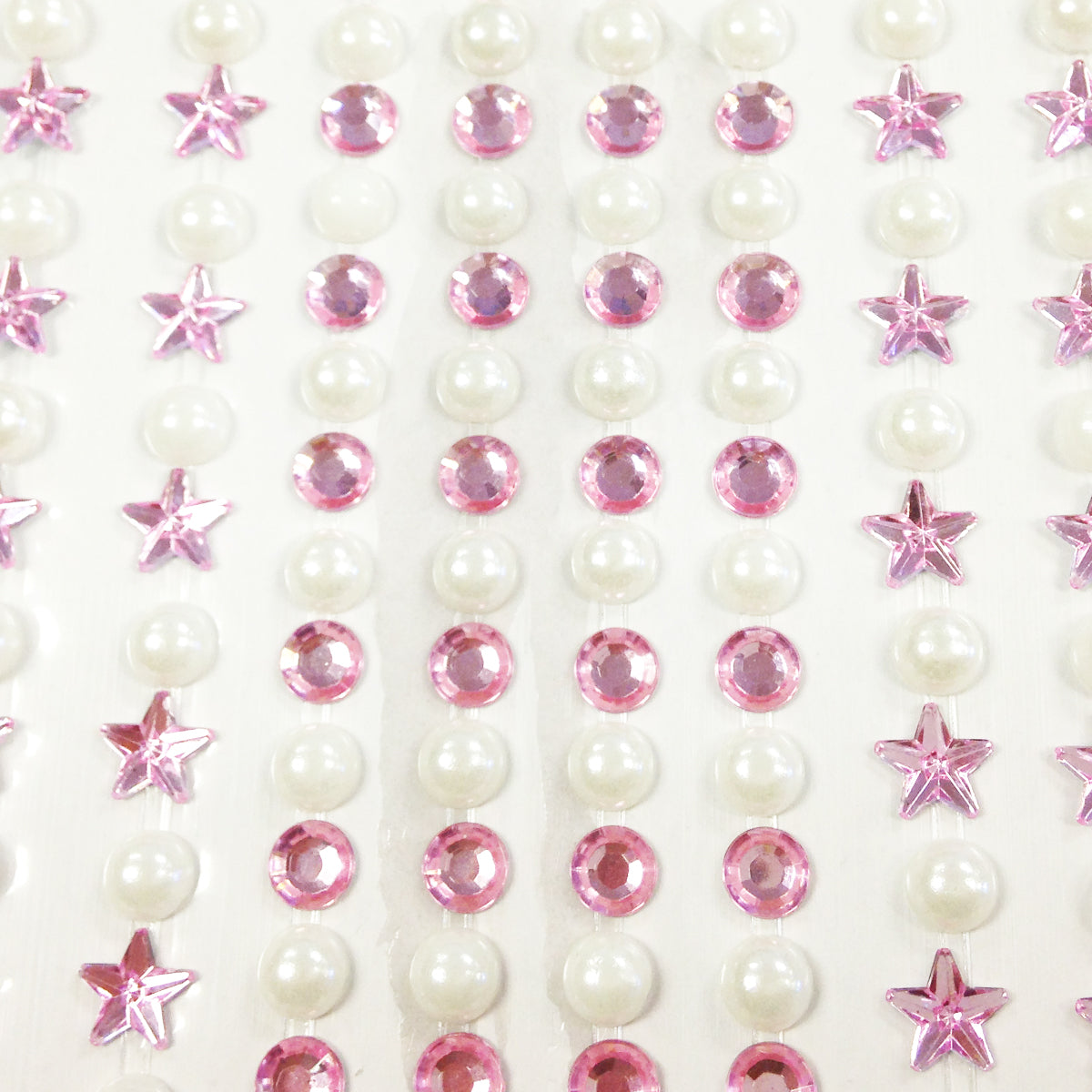 Wrapables 164 pieces Crystal Star and Pearl Stickers Adhesive Rhinestones