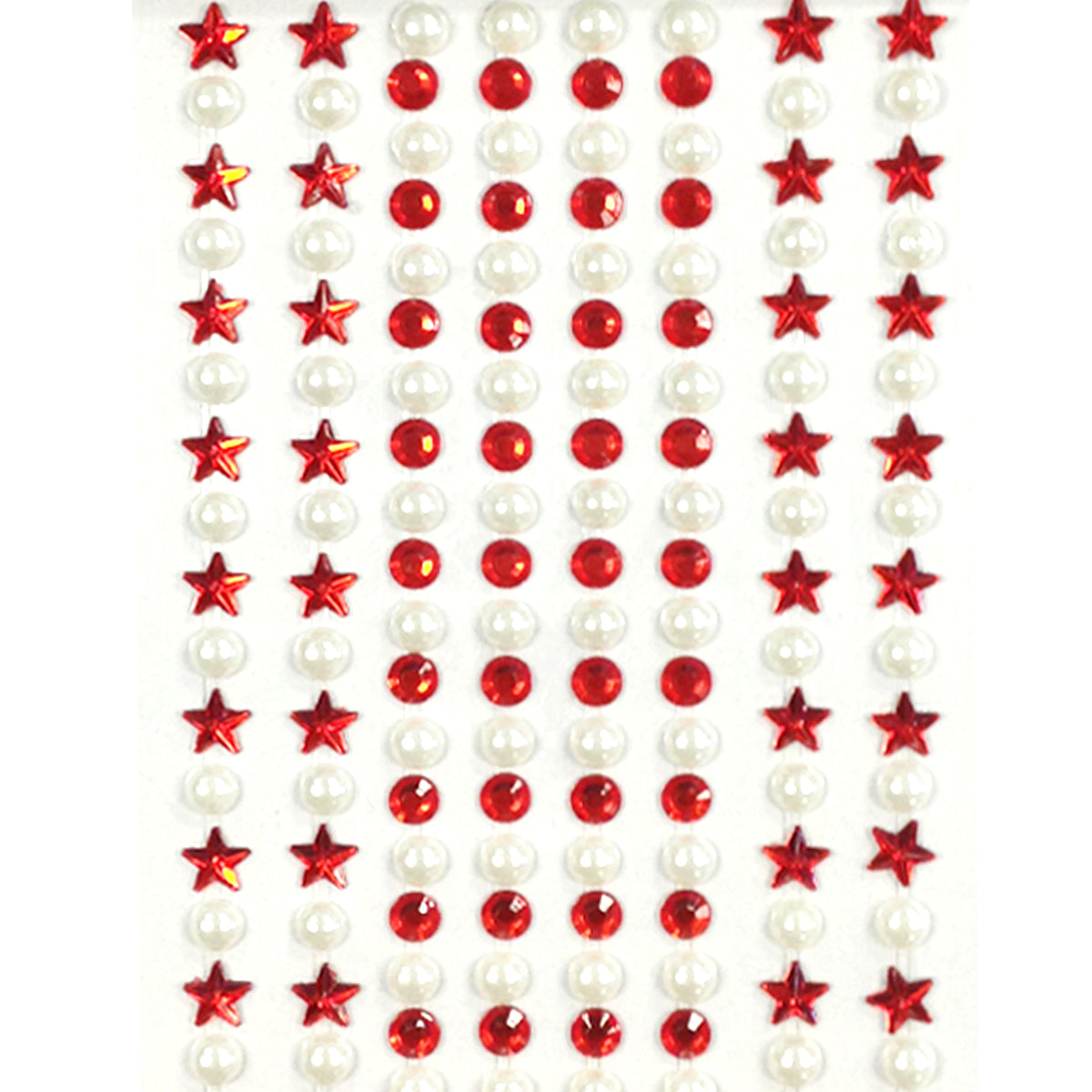 Wrapables 164 pieces Crystal Star and Pearl Stickers Adhesive Rhinestones
