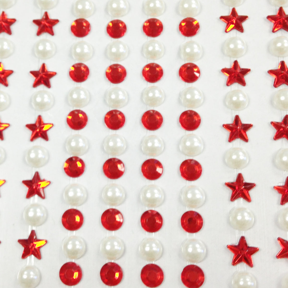 Wrapables 164 pieces Crystal Star and Pearl Stickers Adhesive Rhinestones
