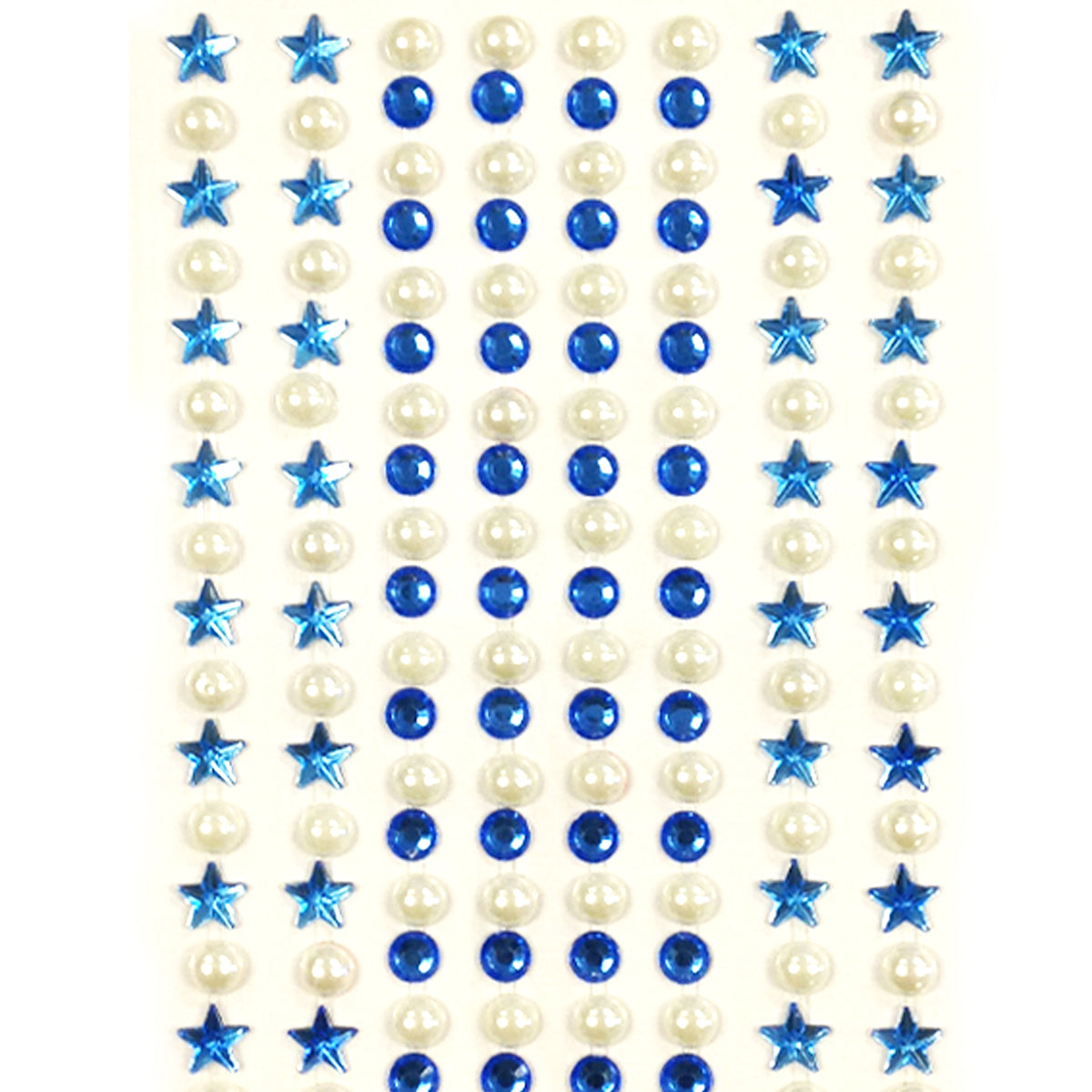 Wrapables 164 pieces Crystal Star and Pearl Stickers Adhesive Rhinestones