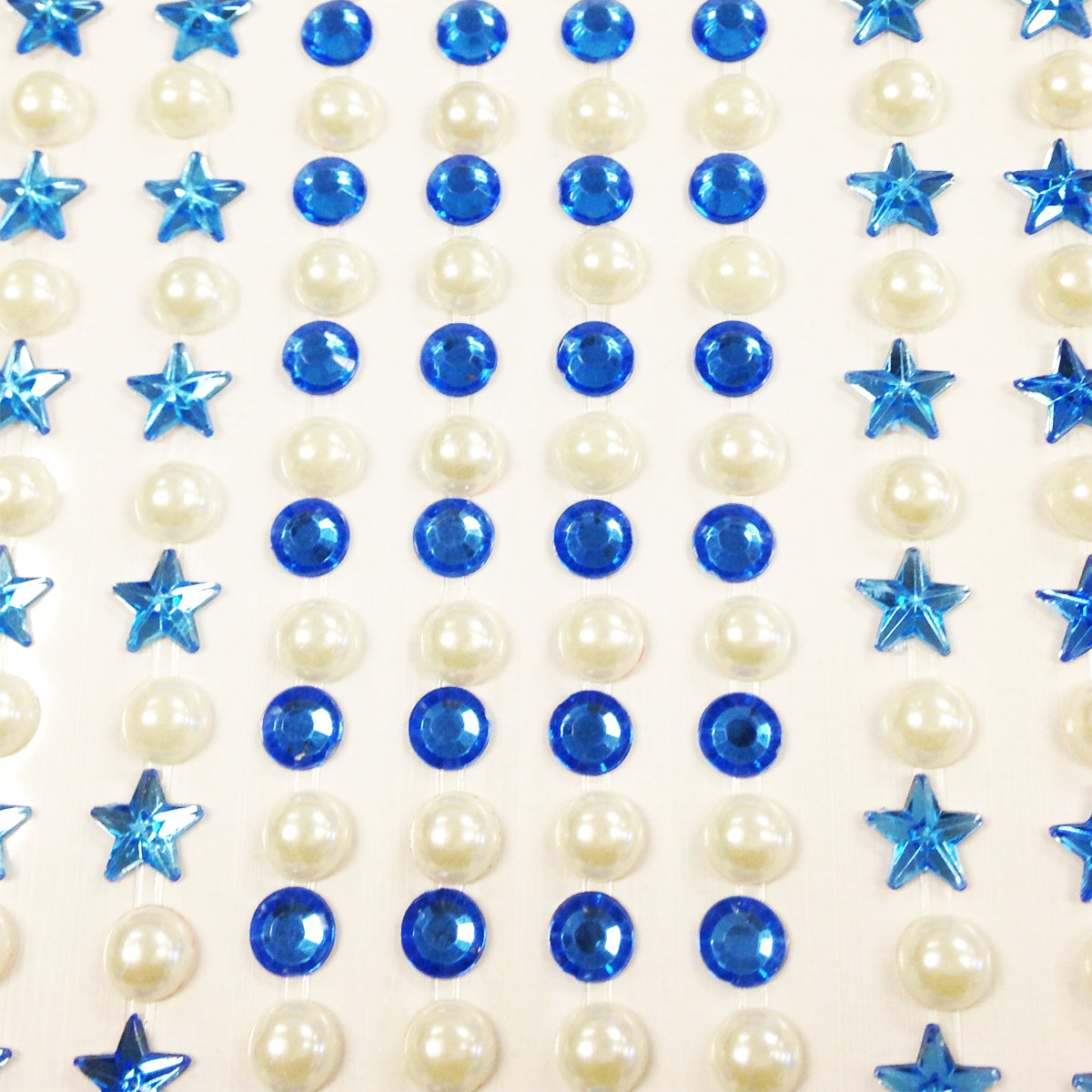 Wrapables 164 pieces Crystal Star and Pearl Stickers Adhesive Rhinestones
