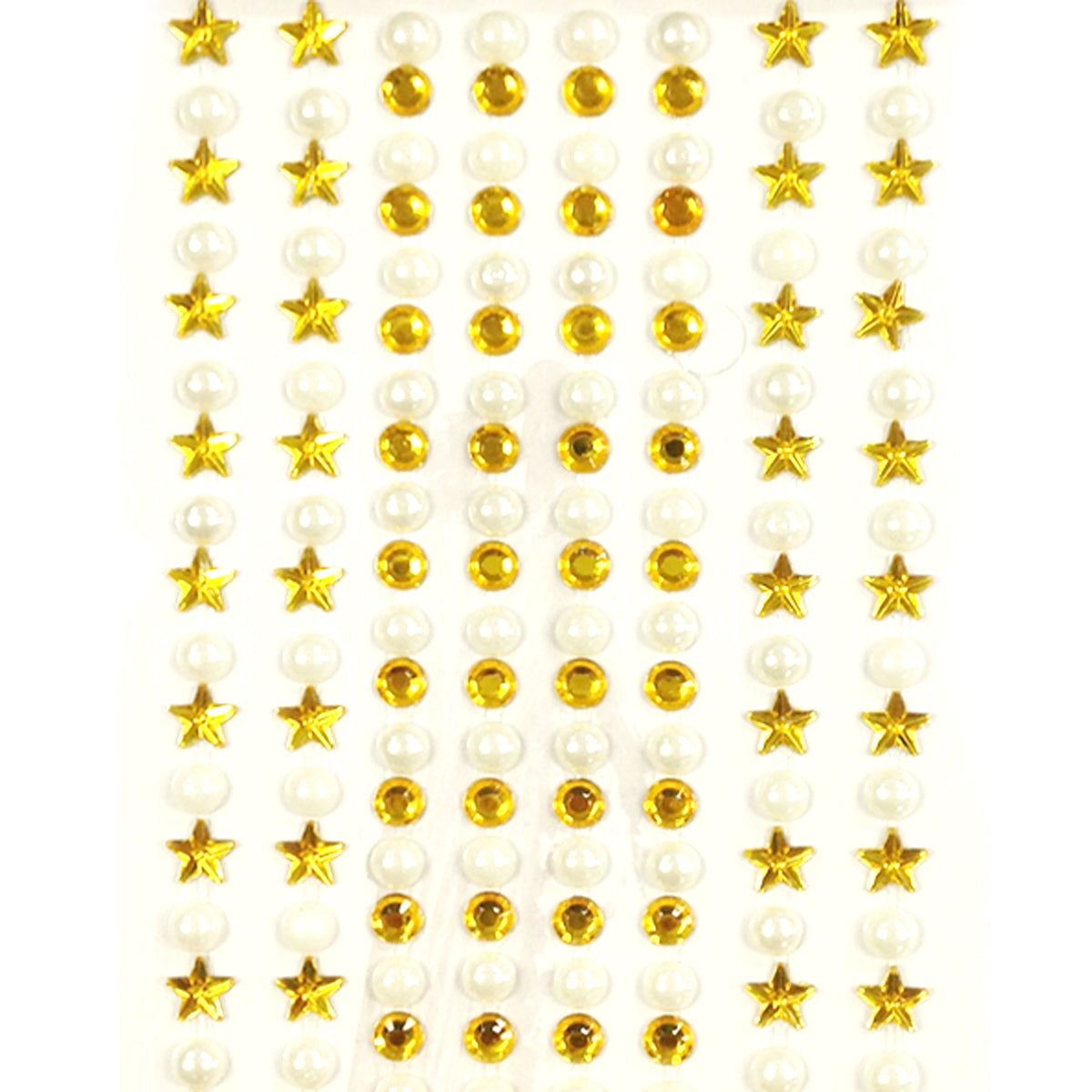Wrapables 164 pieces Crystal Star and Pearl Stickers Adhesive Rhinestones