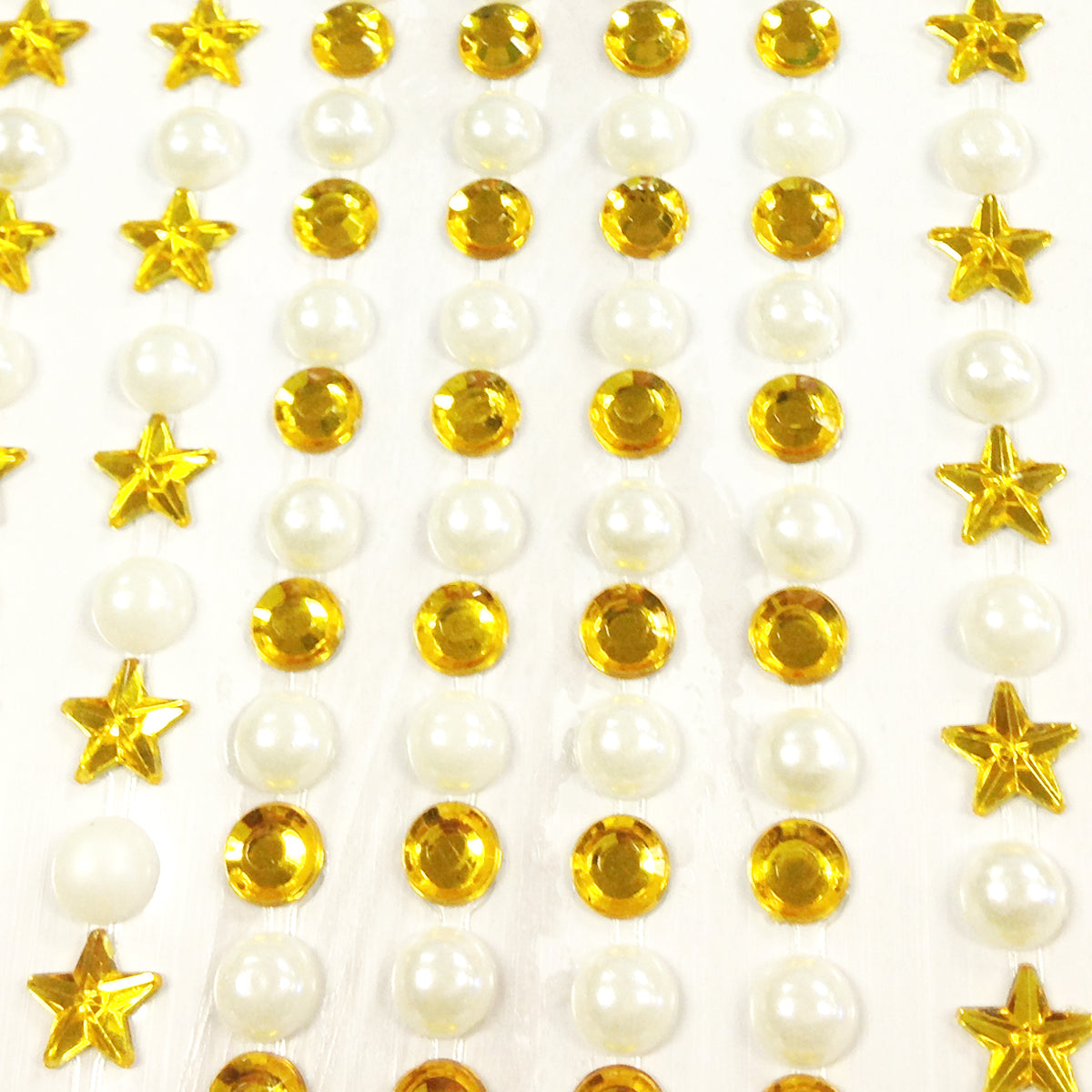 Wrapables 164 pieces Crystal Star and Pearl Stickers Adhesive Rhinestones