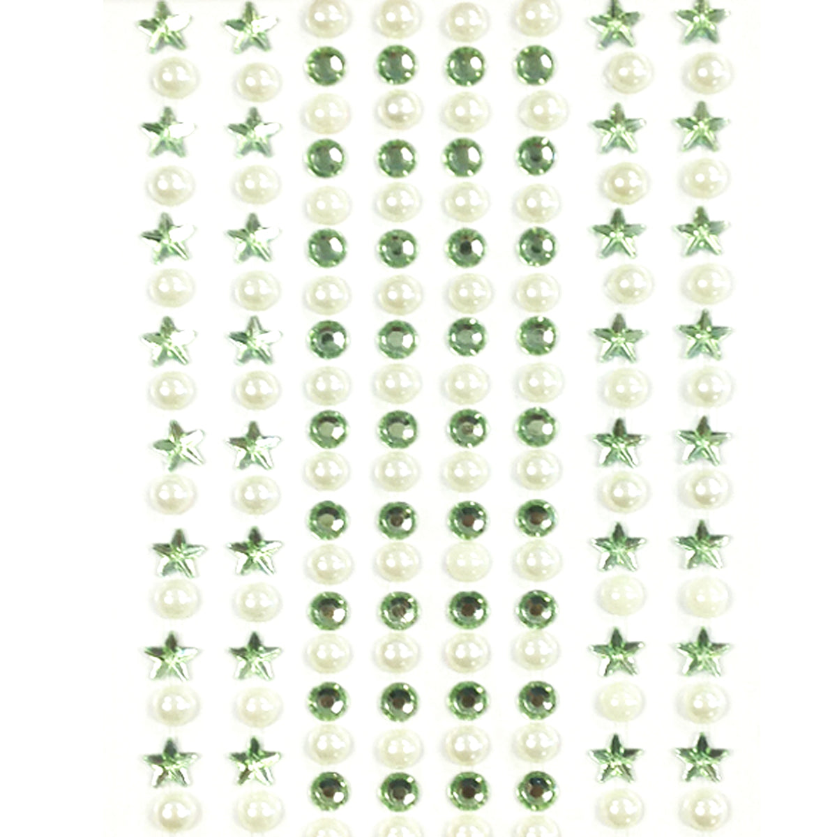 Wrapables 164 pieces Crystal Star and Pearl Stickers Adhesive Rhinestones