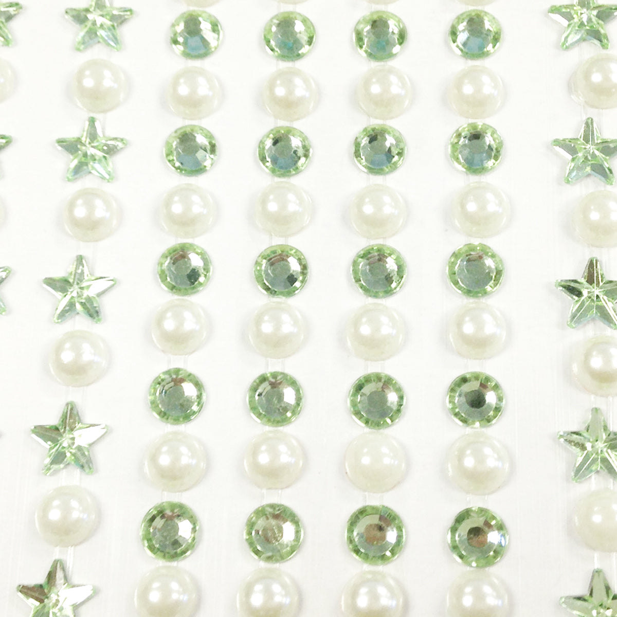 Wrapables 164 pieces Crystal Star and Pearl Stickers Adhesive Rhinestones