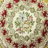 Wrapables Round Vintage Floral Placemat with Gold Embroidery (Set of 2)