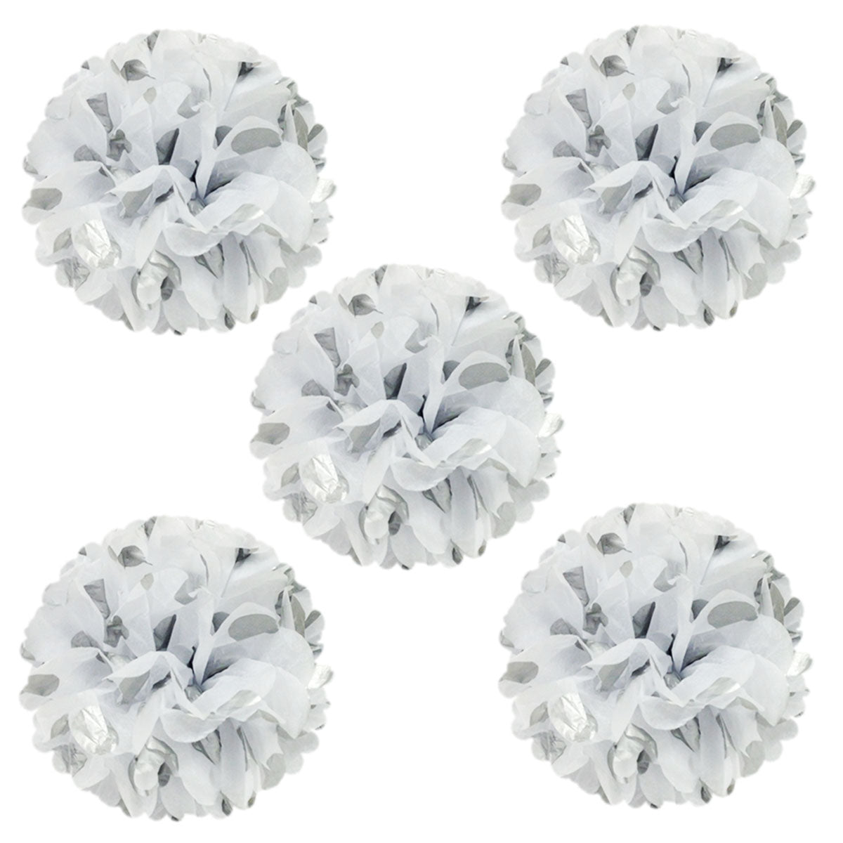 Wrapables 8" Set of 5 Tissue Pom Poms Party Decorations