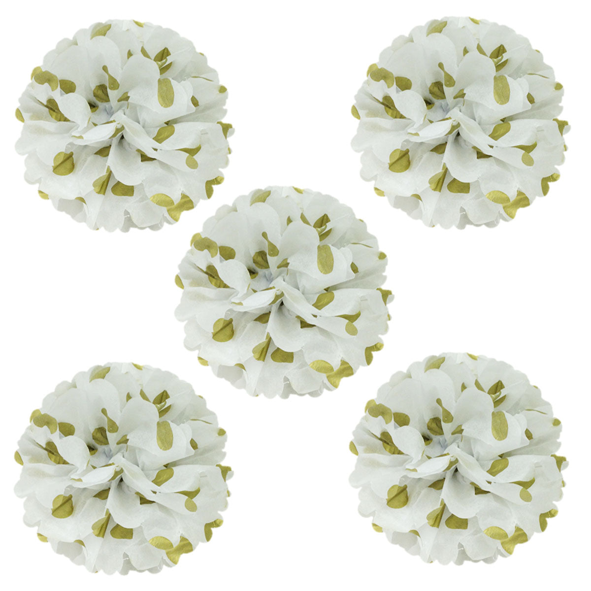 Wrapables 8" Set of 5 Tissue Pom Poms Party Decorations