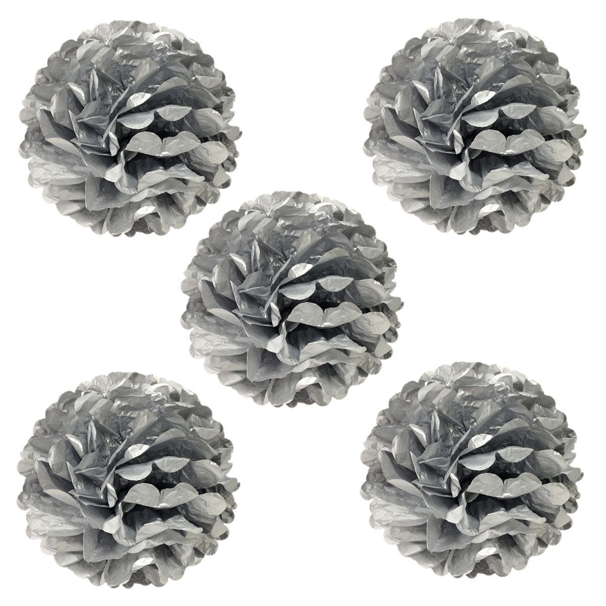 Wrapables 8" Set of 5 Tissue Pom Poms Party Decorations