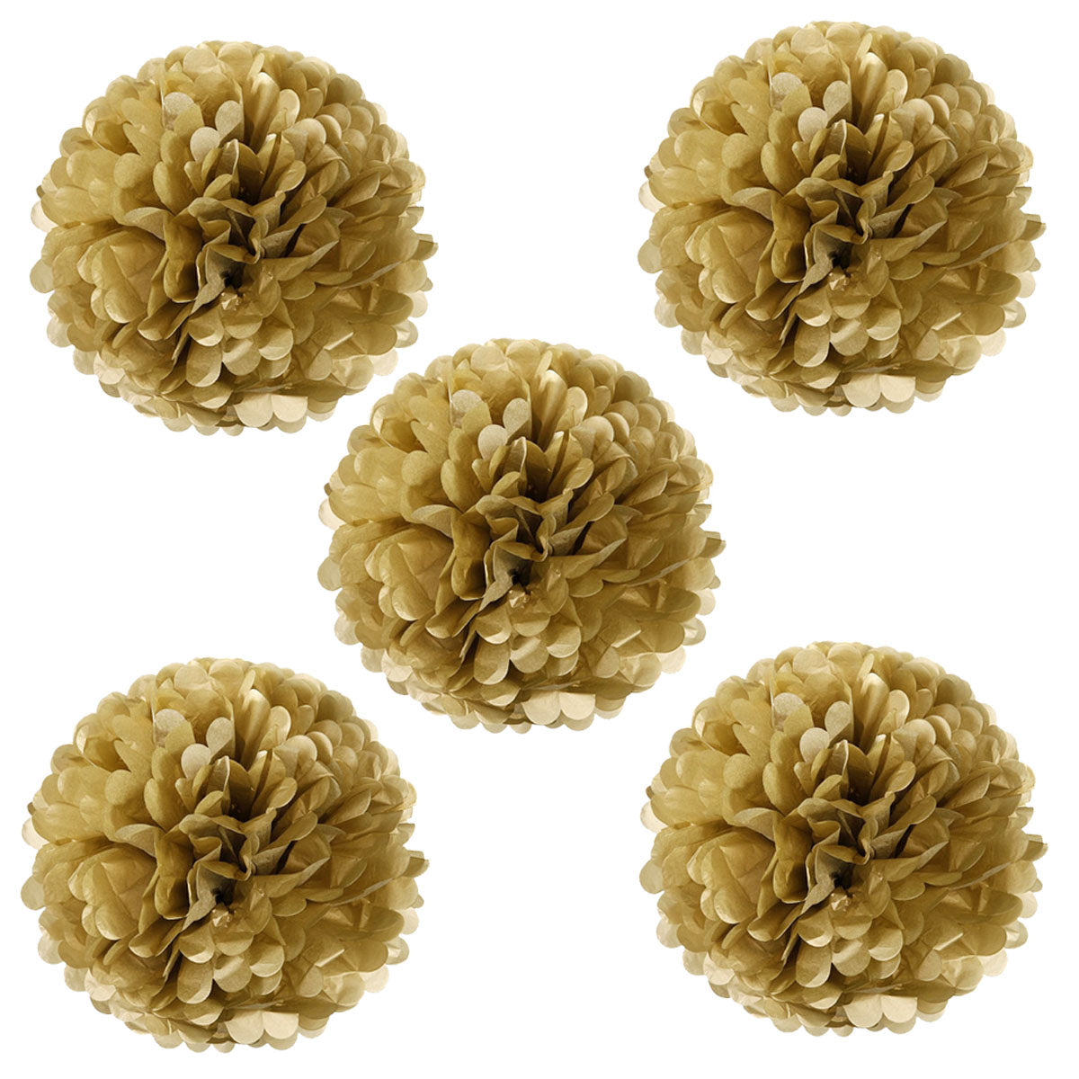 Wrapables 8" Set of 5 Tissue Pom Poms Party Decorations