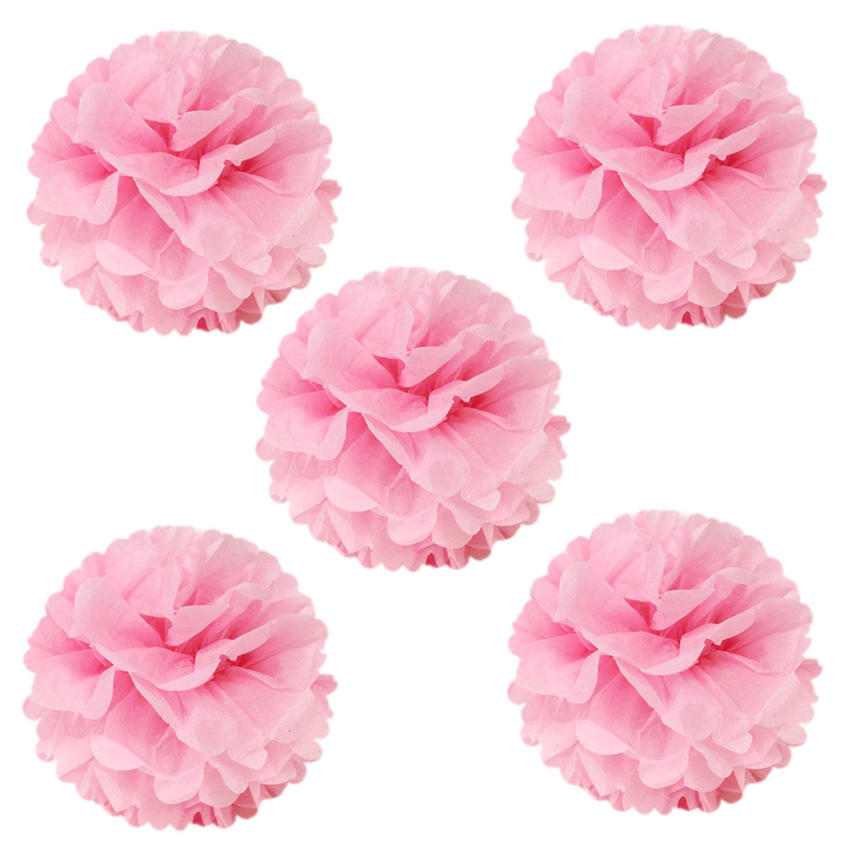 Wrapables 8" Set of 5 Tissue Pom Poms Party Decorations
