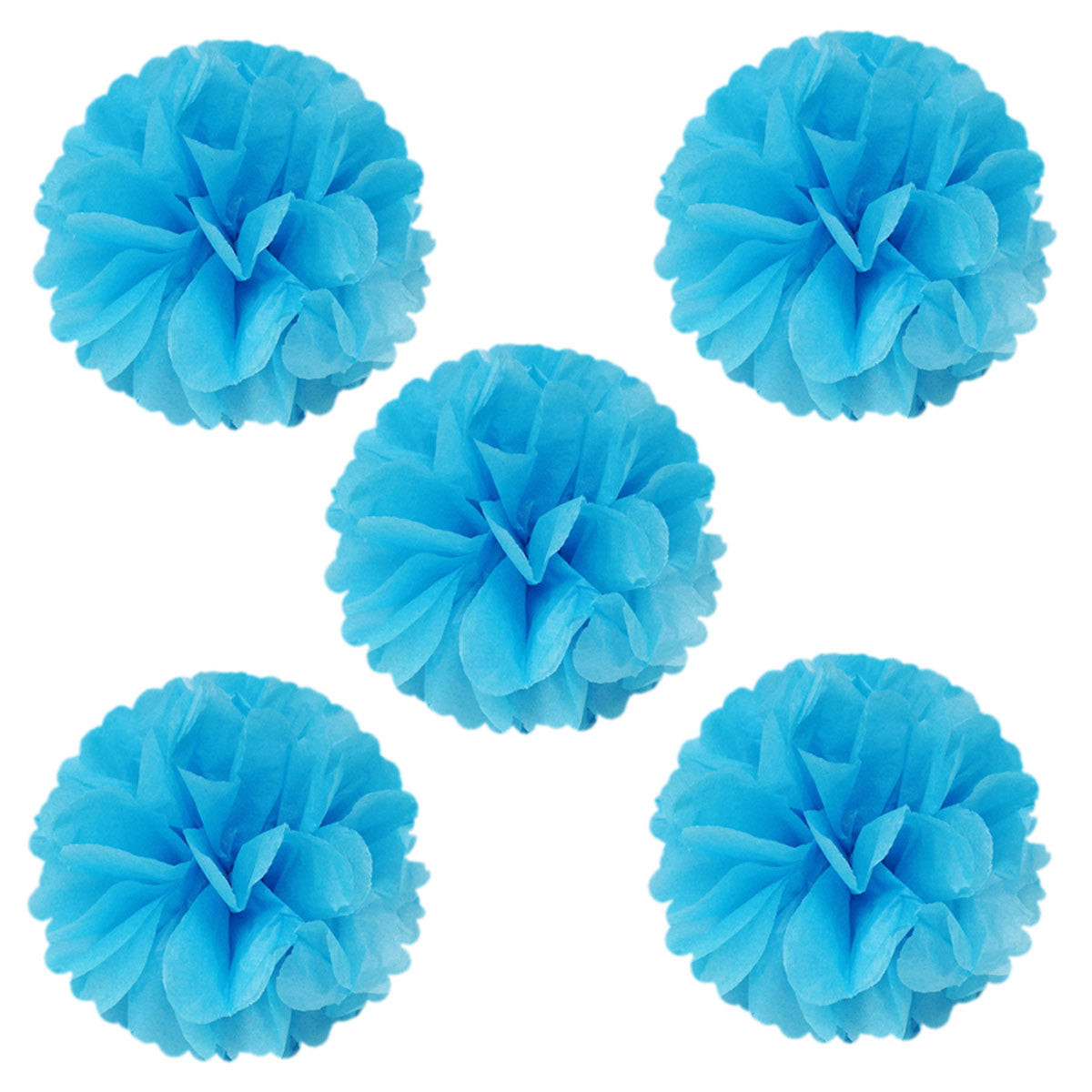 Wrapables 8" Set of 5 Tissue Pom Poms Party Decorations