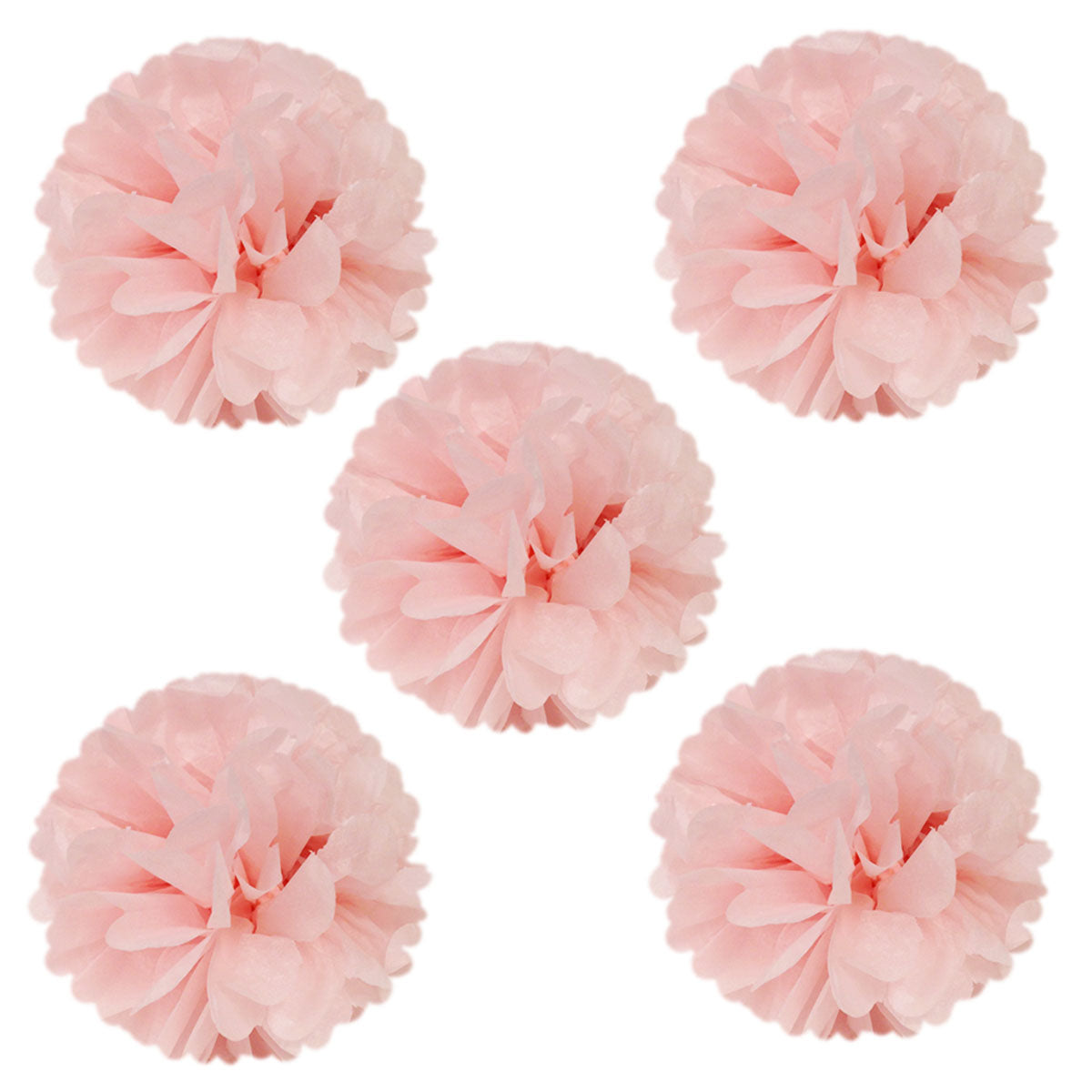Wrapables 8" Set of 5 Tissue Pom Poms Party Decorations