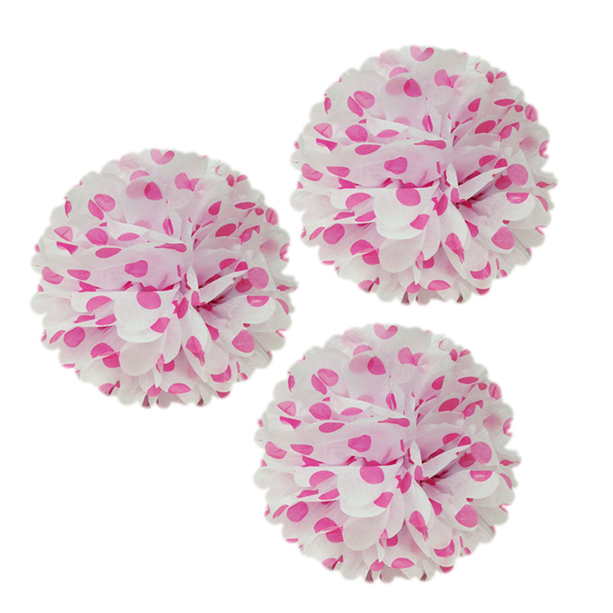Wrapables 12" Set of 3 Tissue Pom Poms Party Decorations