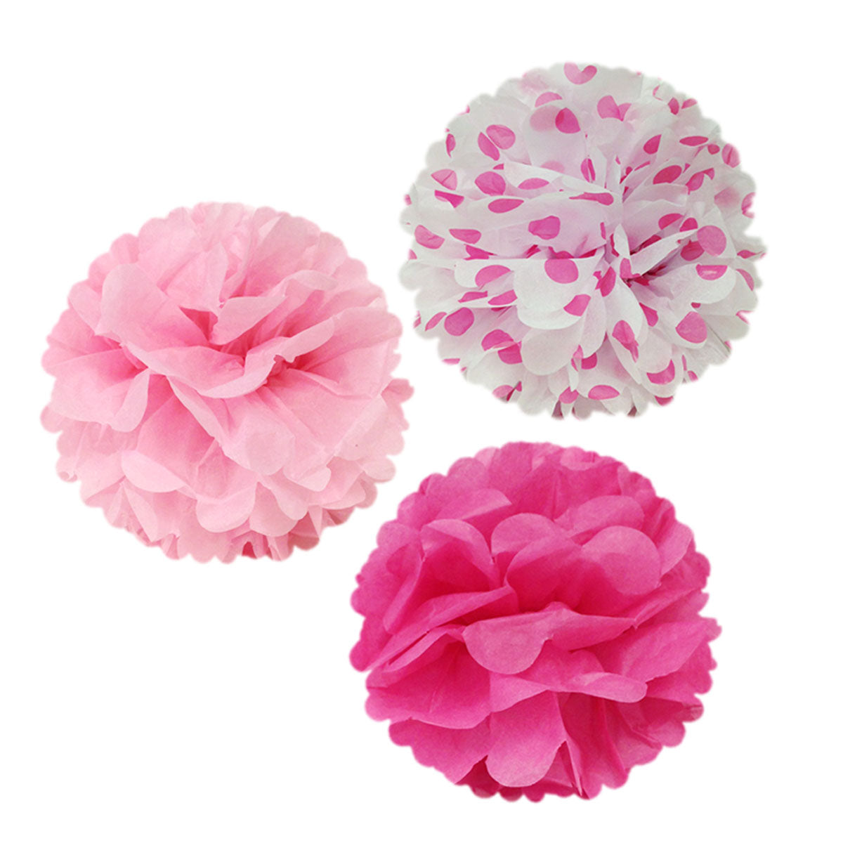 Wrapables 12" Set of 3 Tissue Pom Poms Party Decorations