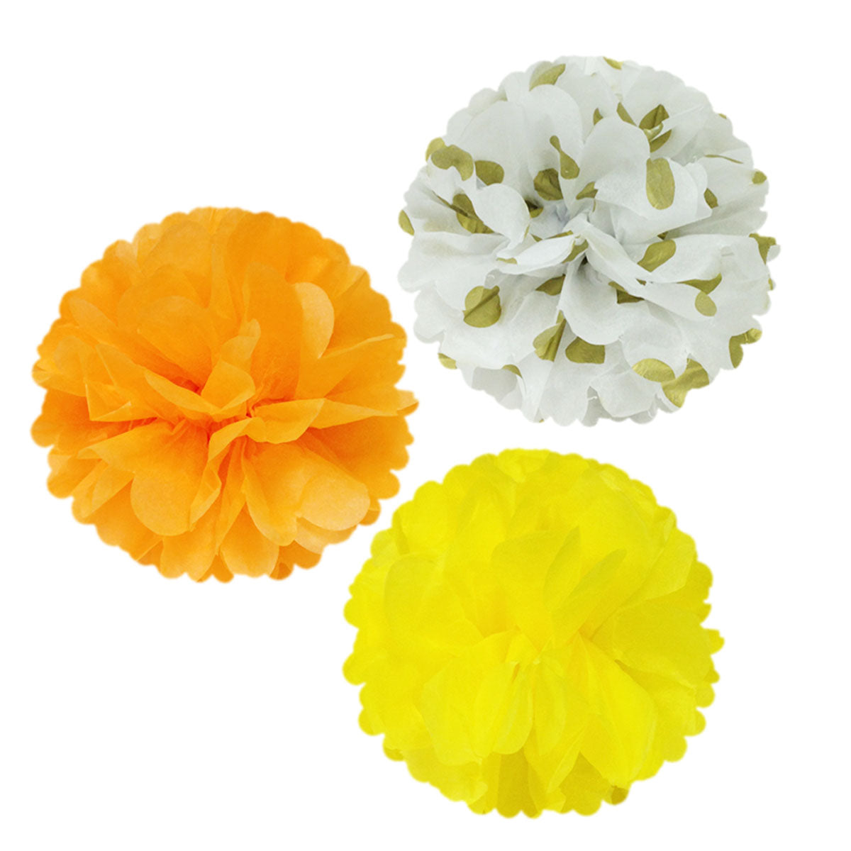 Wrapables 12" Set of 3 Tissue Pom Poms Party Decorations