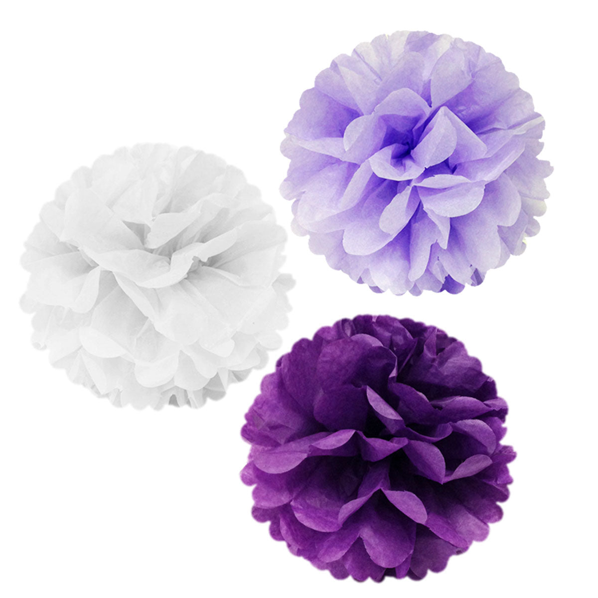 Wrapables 12" Set of 3 Tissue Pom Poms Party Decorations