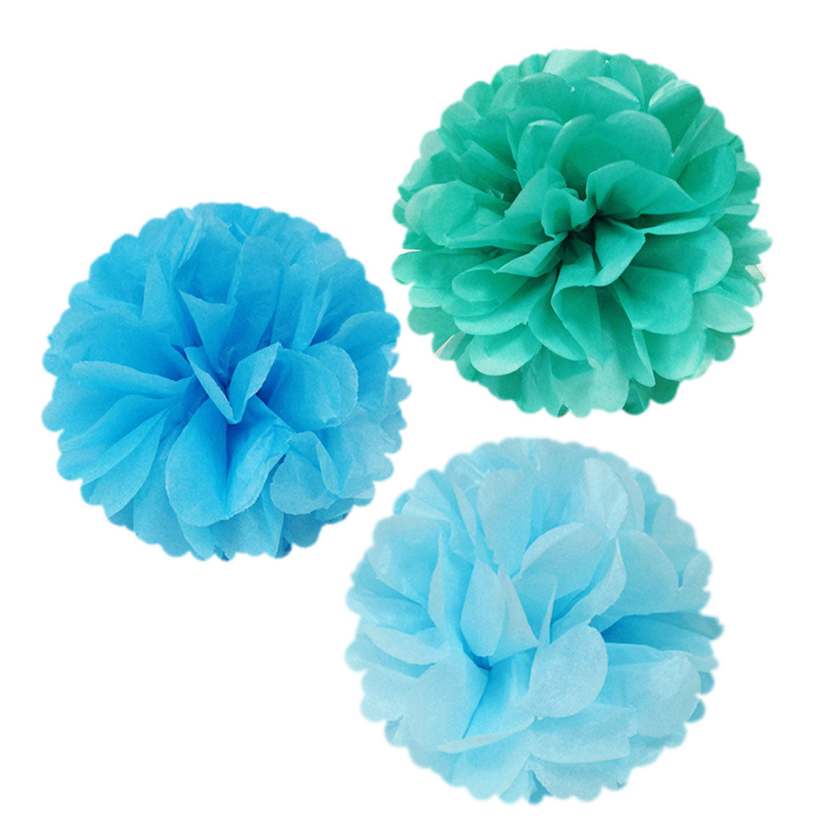 Wrapables 12" Set of 3 Tissue Pom Poms Party Decorations