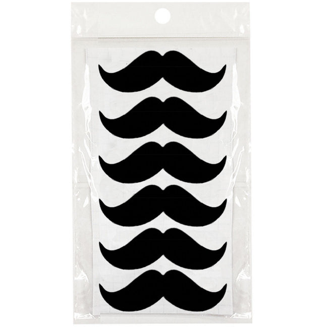 Wrapables Set of 30 Chalkboard Labels / Chalkboard Stickers  - 3.54" x 1.14" Mustache