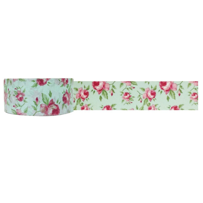 Wrapables Floral & Nature Washi Masking Tape, Country Rose