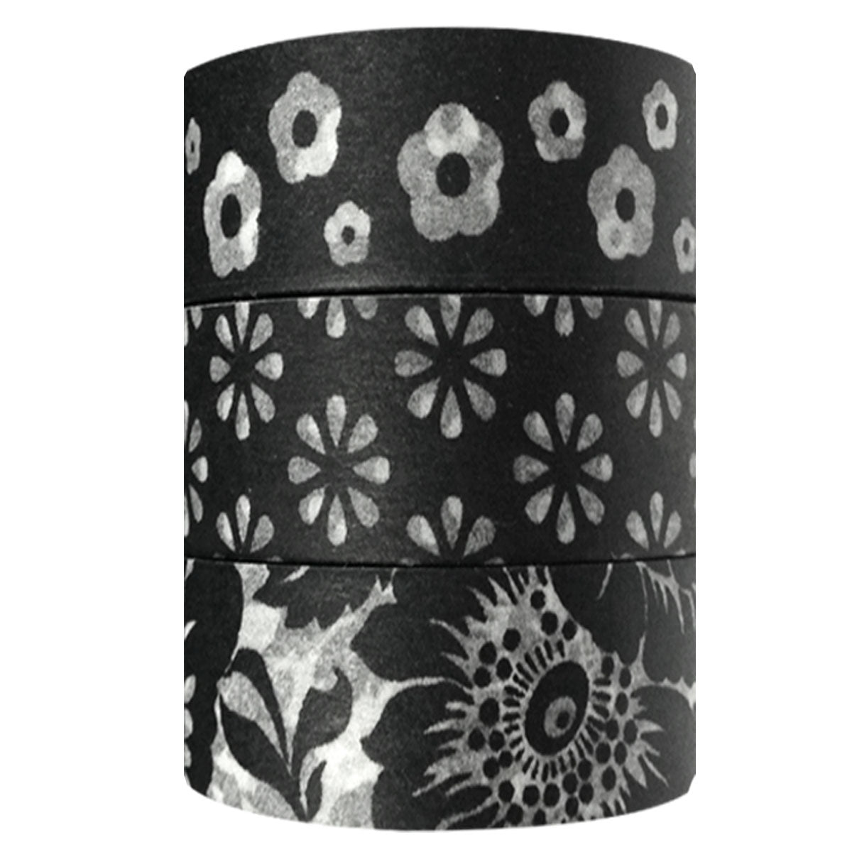 Wrapables Dark Posies Washi Masking Tape (Set of 3)