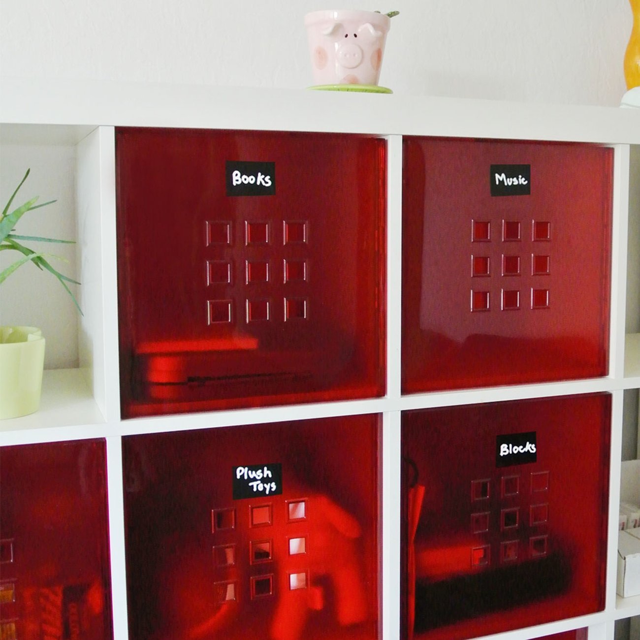 Wrapables Set of 64 Chalkboard Labels / Chalkboard Stickers - 2 " x 1.25 " With Chalk Marker