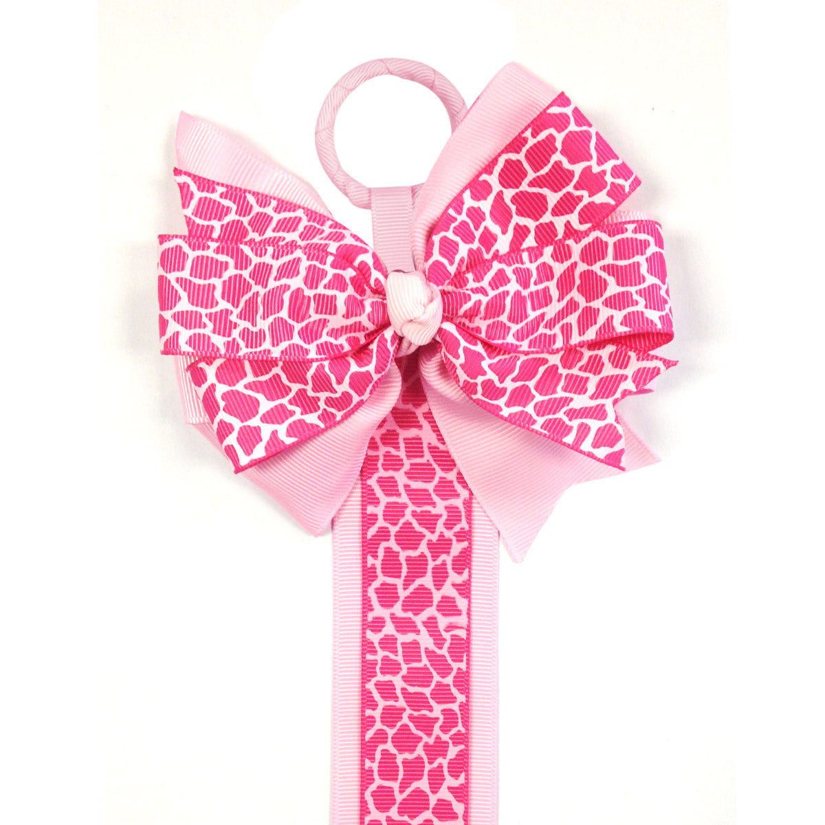 Wrapables Duck, Turkey, Elephant, Pig Ribbon Sculpture Hair Clips with Leopard Hair Clip / Hair Bow Holder