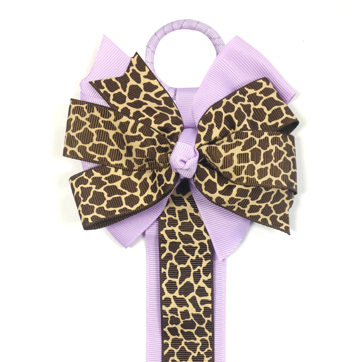 Wrapables Duck, Turkey, Elephant, Pig Ribbon Sculpture Hair Clips with Leopard Hair Clip / Hair Bow Holder