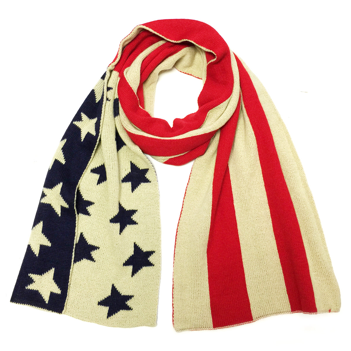 Wrapables Vintage Old Glory American Flag Scarf