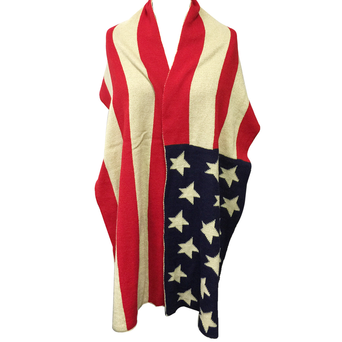 Wrapables Vintage Old Glory American Flag Scarf