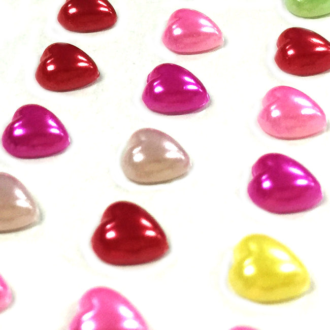 Wrapables 84 Piece Acrylic Adhesive Heart Gems