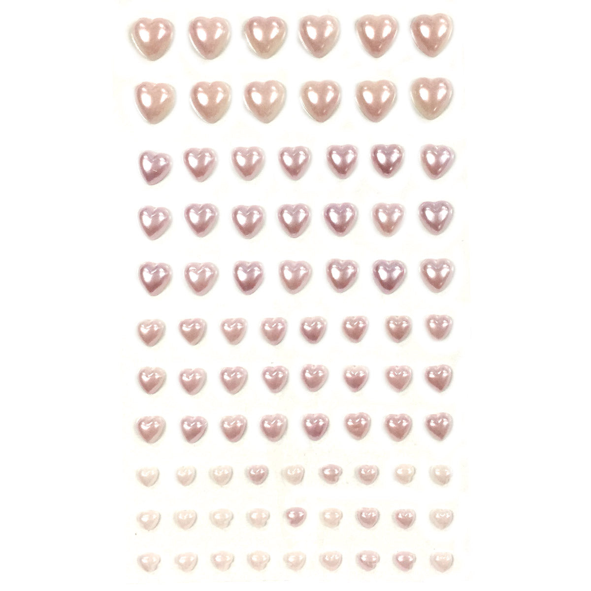Wrapables 84 Piece Acrylic Adhesive Heart Gems