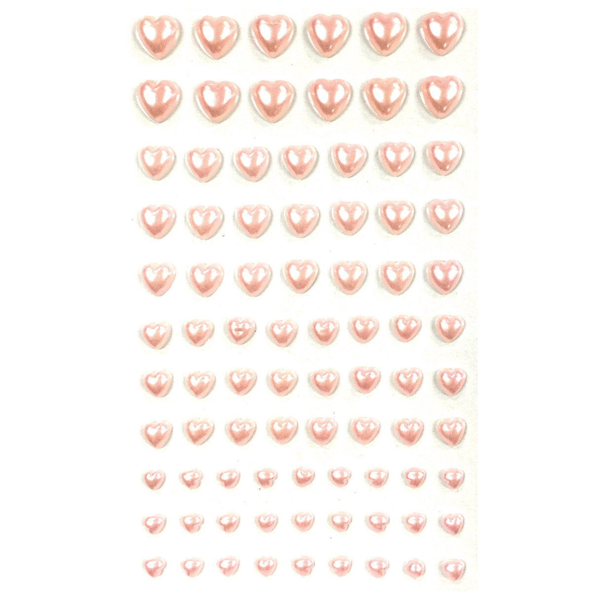 Wrapables 84 Piece Acrylic Adhesive Heart Gems
