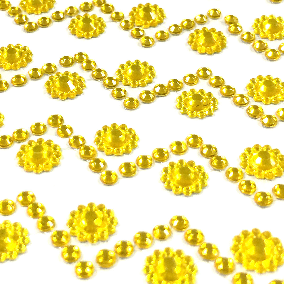Wrapables Sunflower and Round Acrylic Self Adhesive Crystal Gem Stickers