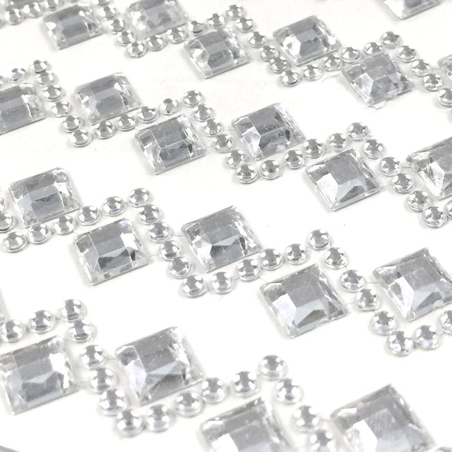 Wrapables Diamond and Round Acrylic Self Adhesive Crystal Gem Stickers
