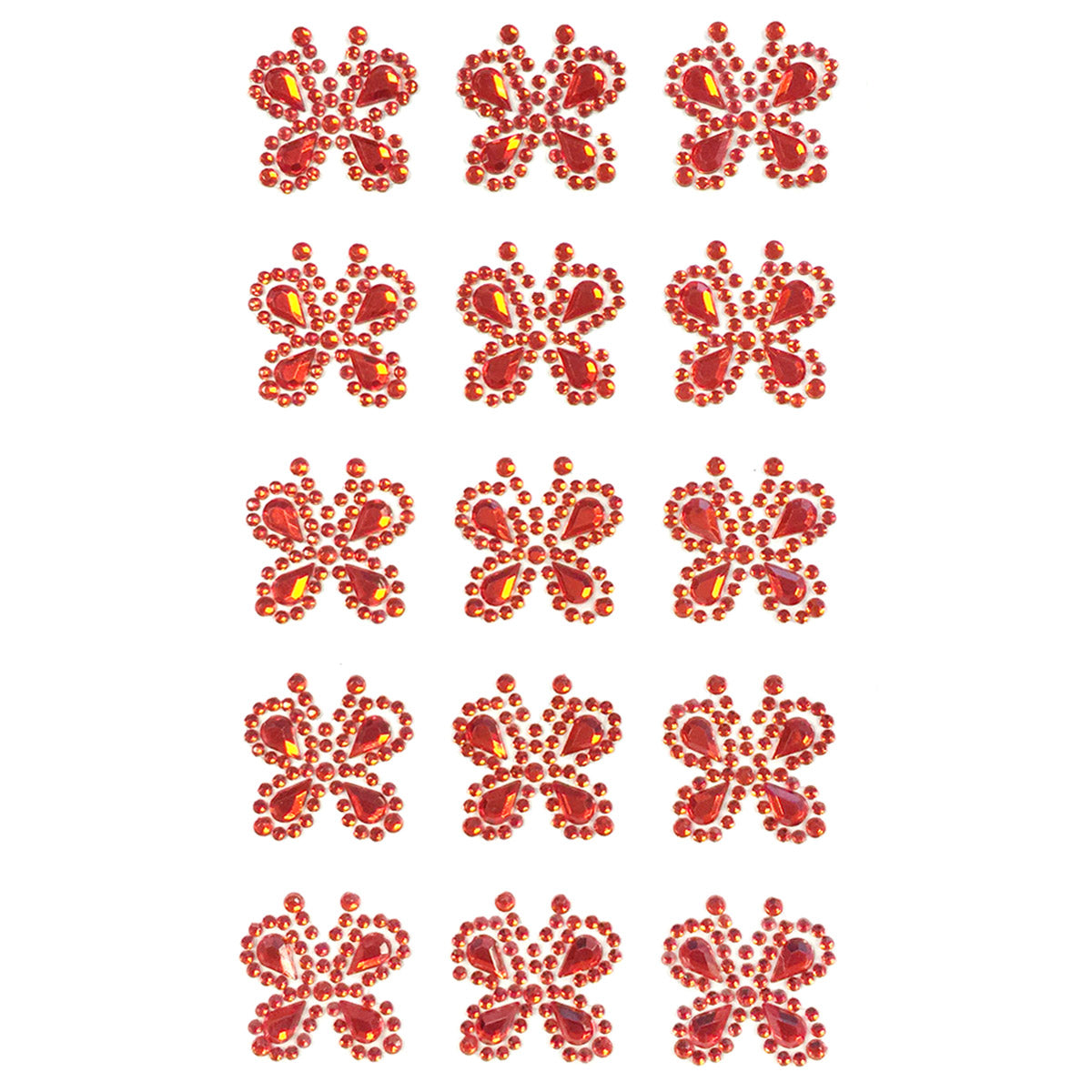 Wrapables Butterfly Crystal Adhesive Rhinestones Gems