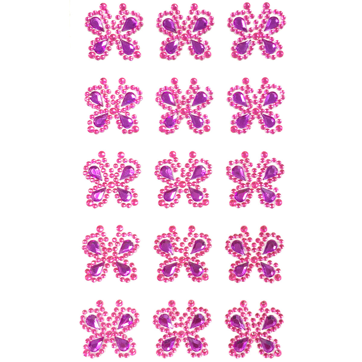 Wrapables Butterfly Crystal Adhesive Rhinestones Gems